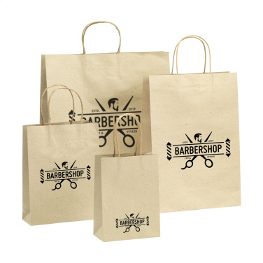 Logo trade corporate gifts image of: Leaf It Bag recycled grass paper (120 g/m²) S